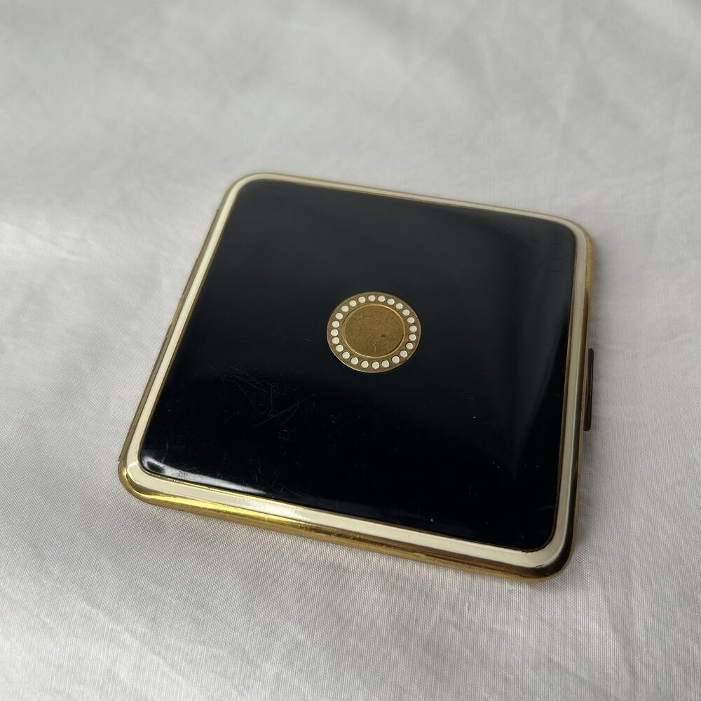 Richard Hudnut Compact Cigarette Case Enamel Vintage USA Made